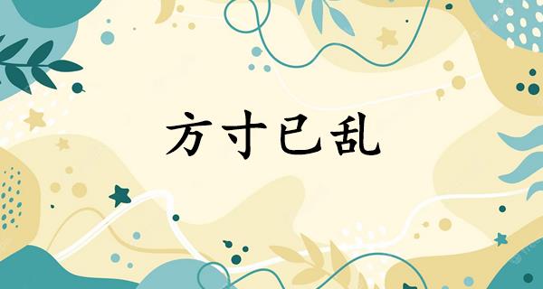 方寸已乱