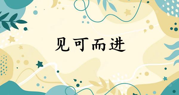 见可而进