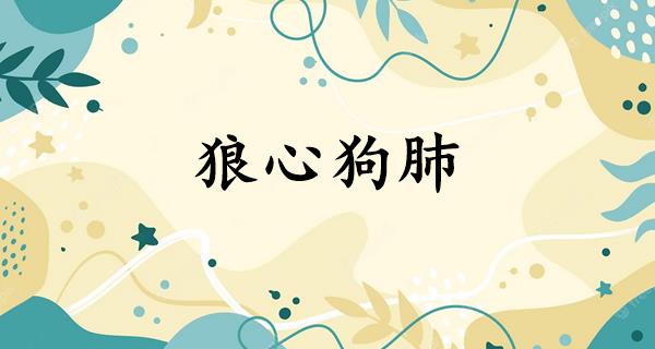 狼心狗肺