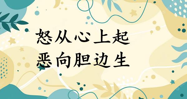 怒从心上起,恶向胆边生