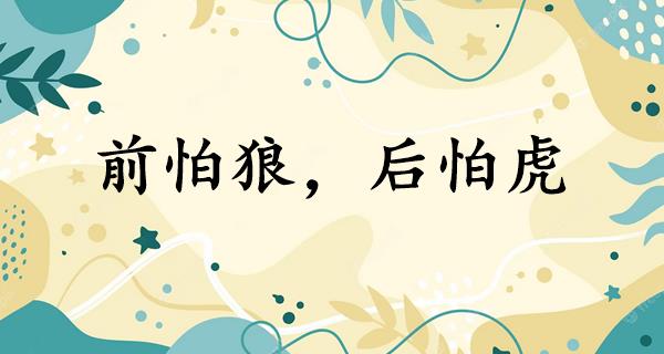 前怕狼,后怕虎