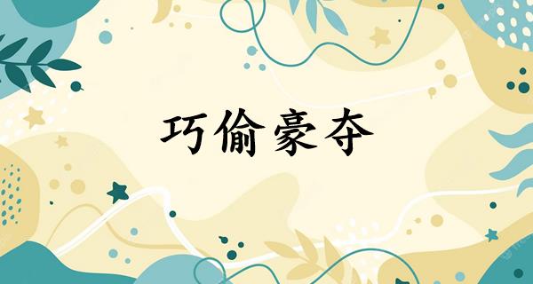 巧偷豪夺