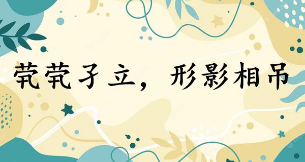 茕茕孑立,形影相吊