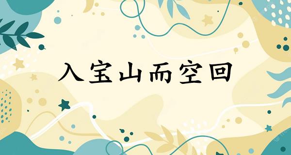 入宝山而空回
