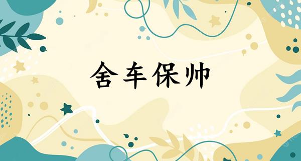 舍车保帅