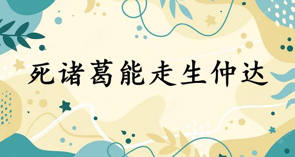 死诸葛能走生仲达