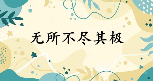 无所不尽其极
