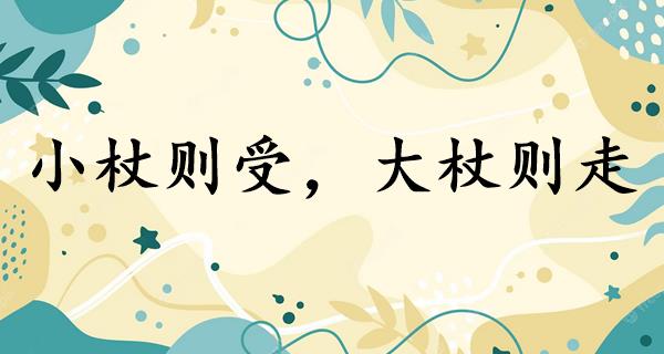 小杖则受,大杖则走