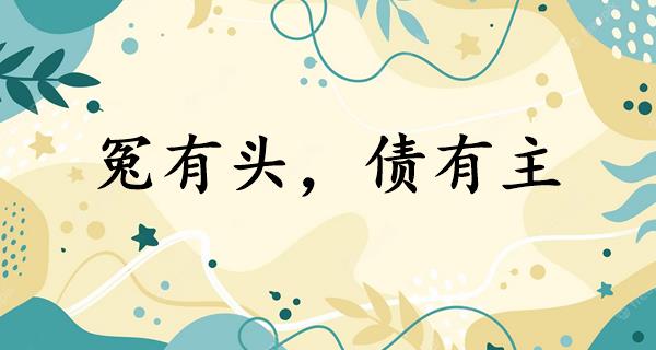冤有头，债有主